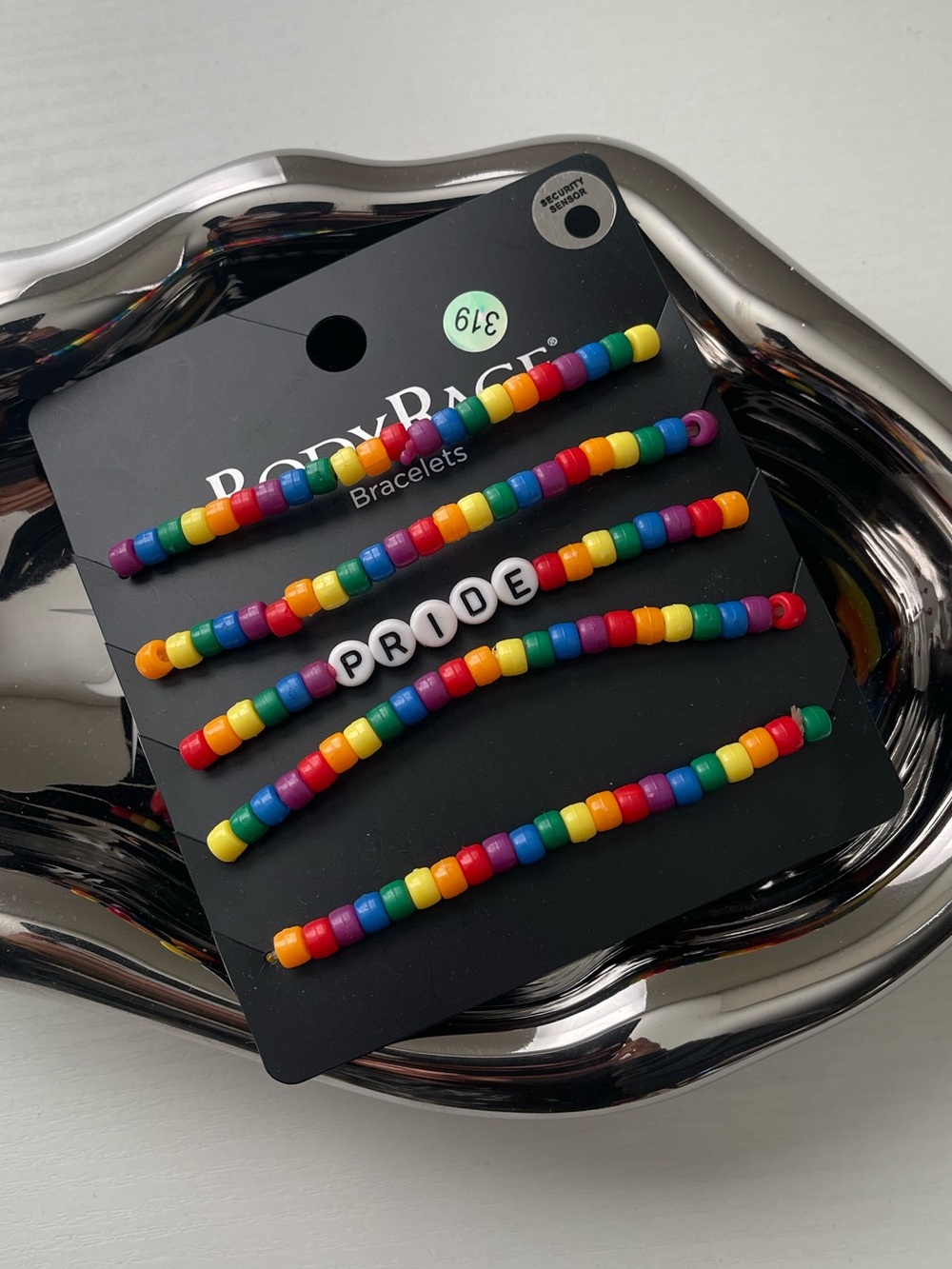 NEW Pride bracelets set Spencer’s Candy bead stretch Rainbow Jewelry LGBTQ punk